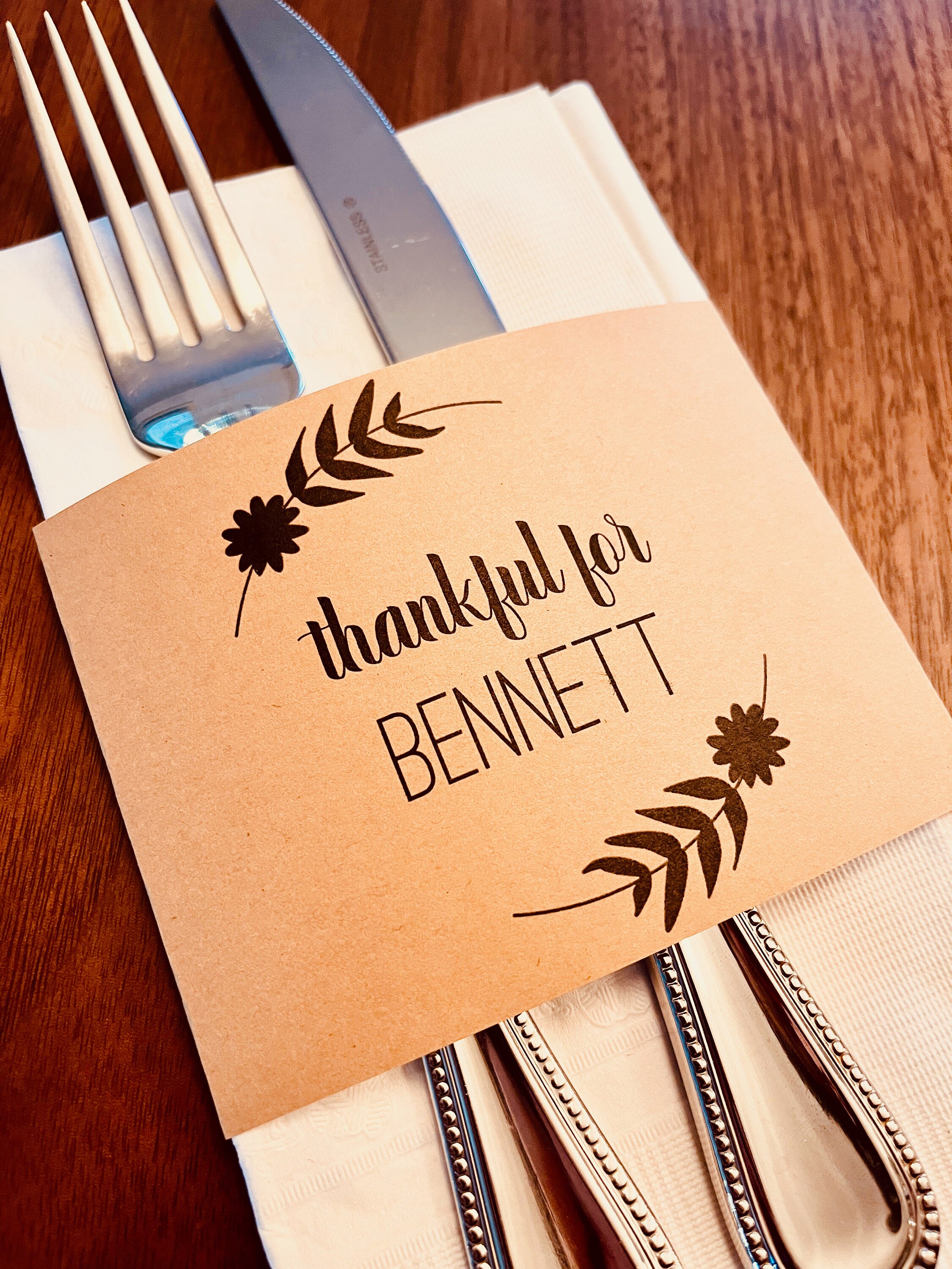 Thanksgiving Silverware Holder Thanksgiving Decor - Etsy