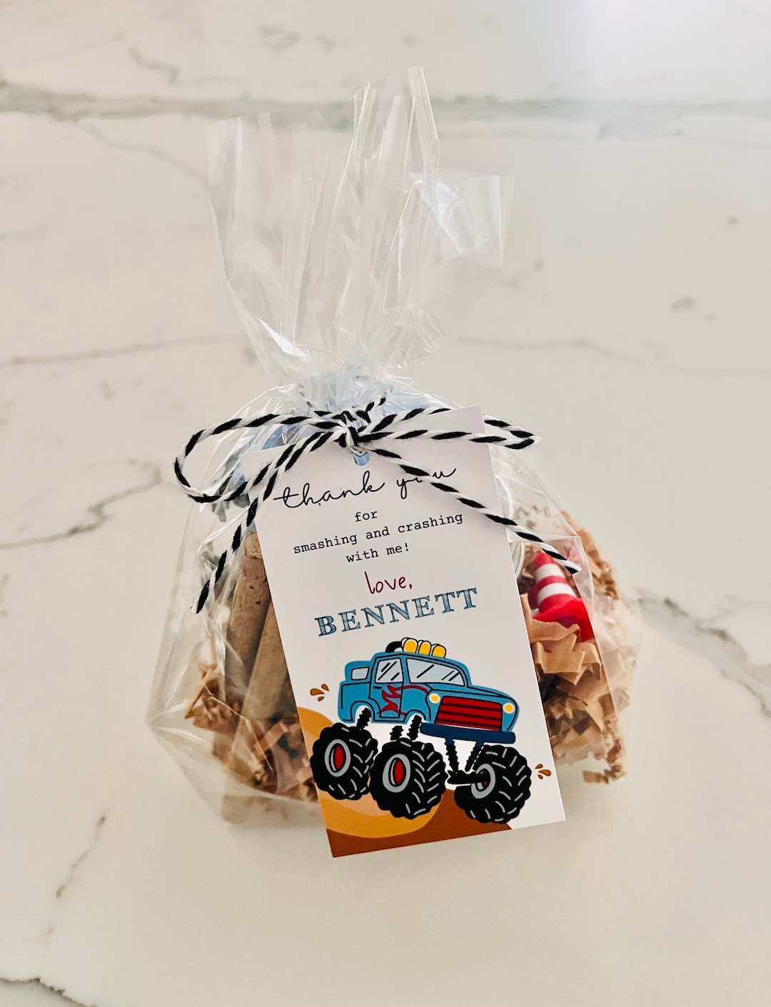 Monster Truck Birthday Party Favor, Monster Truck Modeling Clay Favor