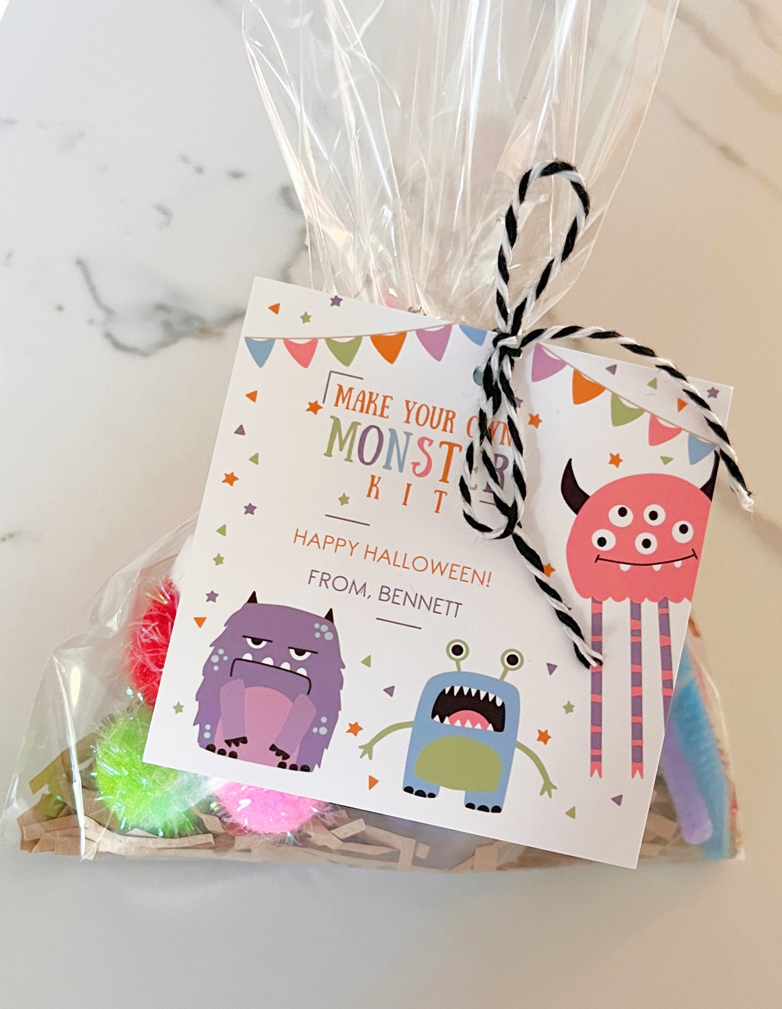 Make Your Own Monster Kit Tag Template Editable Build Your - Etsy