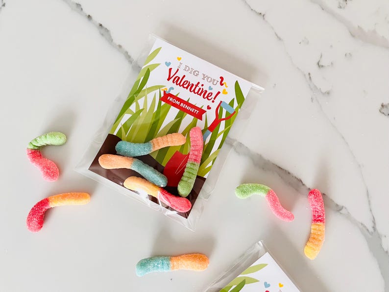 Personalized I Dig You Valentine Cards for Kids, Classmate Valentines ...