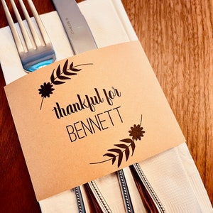 Thanksgiving Silverware Holder, Thanksgiving Decor, Thanksgiving Table ...