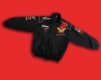 Original Honda Gold Wing Jacket Size L Sleek Black With Honda