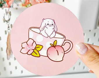 Peach Tea Bunny Coaster