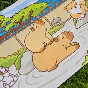 Zen Garden Capybara Rectangle Mouse Mat Mouse Pad