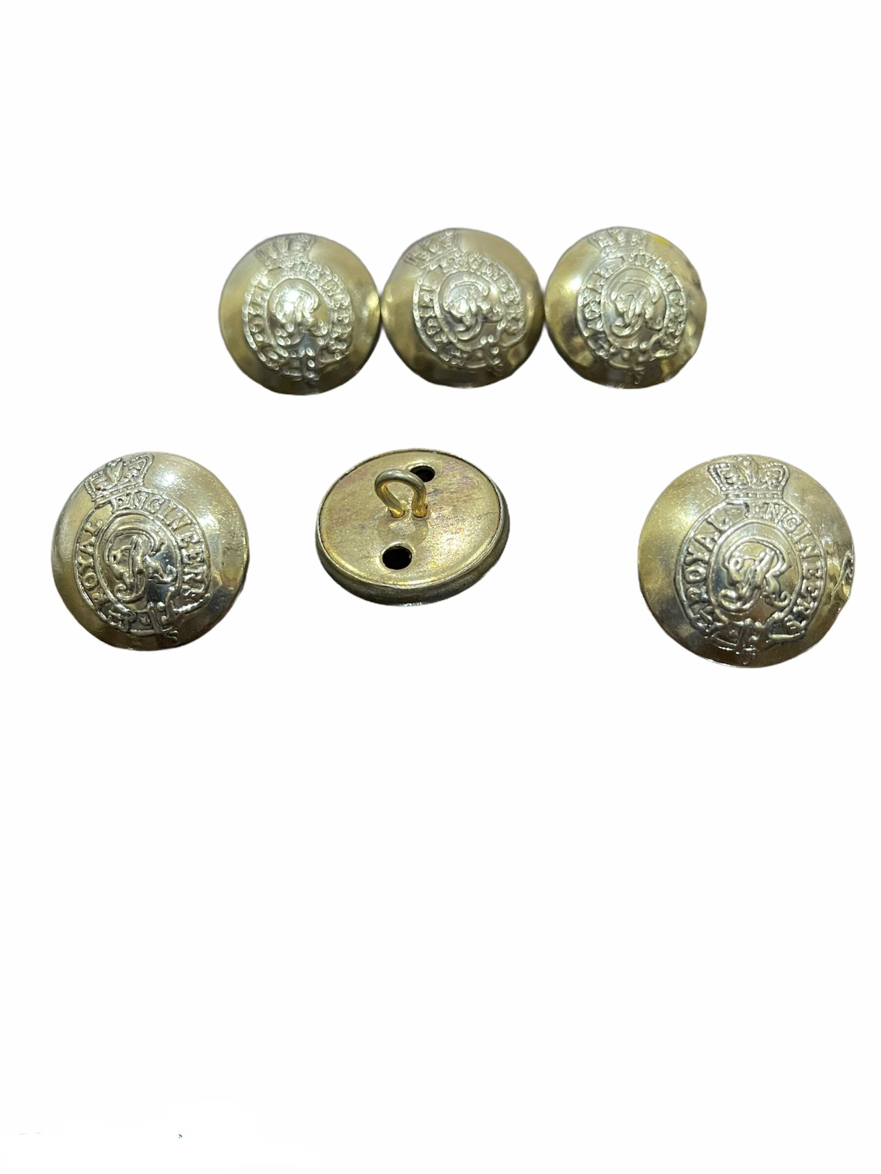 Royal Engineer GR Cipher Crown Uniform Brass Buttons 6 Pieces Etsy