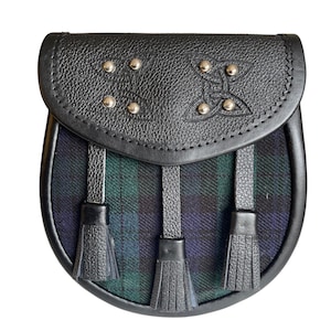 Black Watch Scottish Kilt SPORRAN with Chain Strap