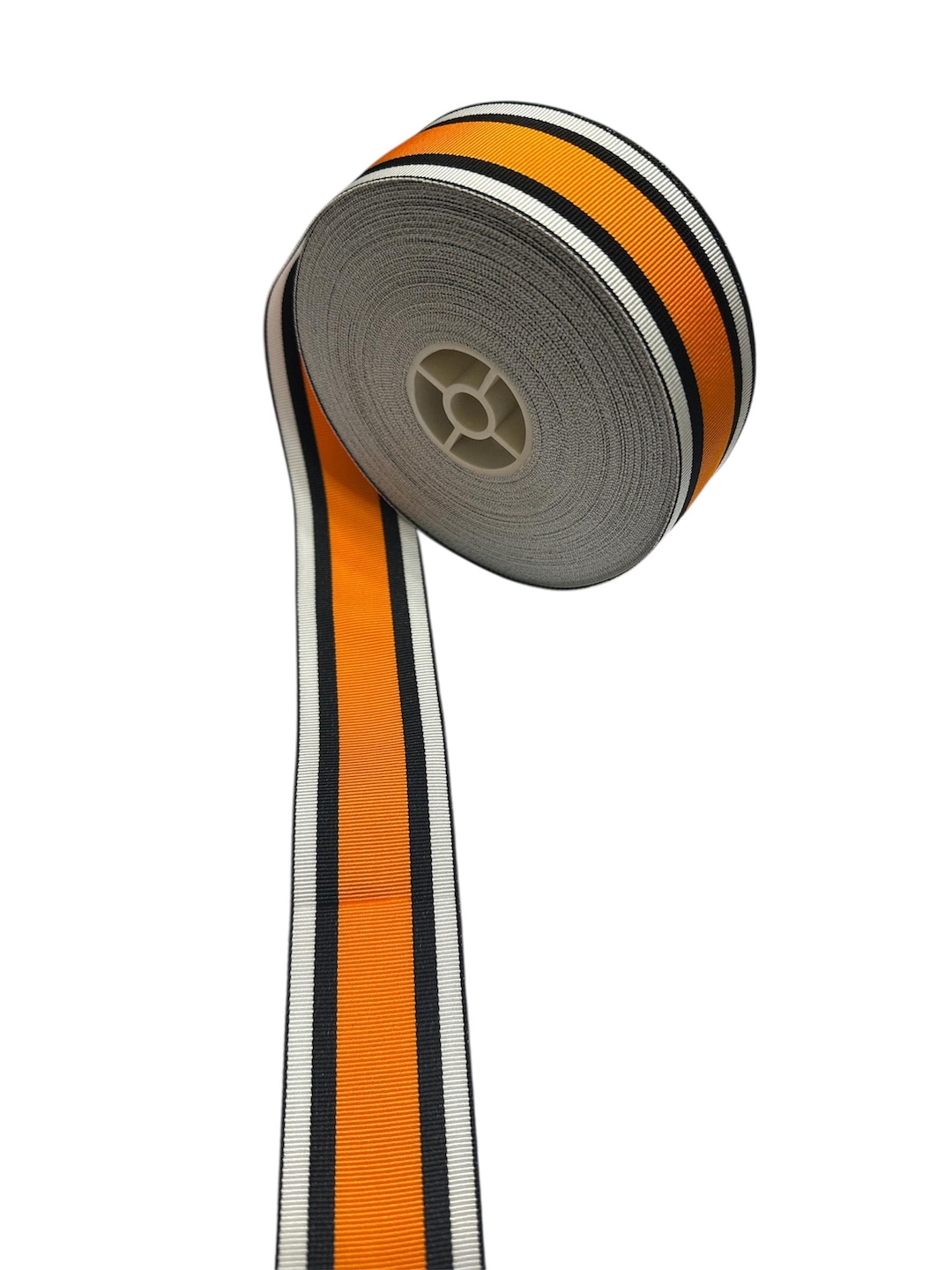 Military Medal Ribbon Orange White Black Striped 4cm Width Price Per military-medal-ribbon-orange-white-black-striped-4cm-width-price-per