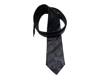 小物 Vintage leather narrow tie Leather Skinny Neck Tie, Vintage Necktie,gift for Men, for
