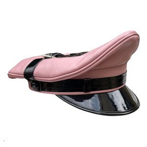 Offer price Real Cowhide Pink Leather Muir,Biker,Gay, Cap