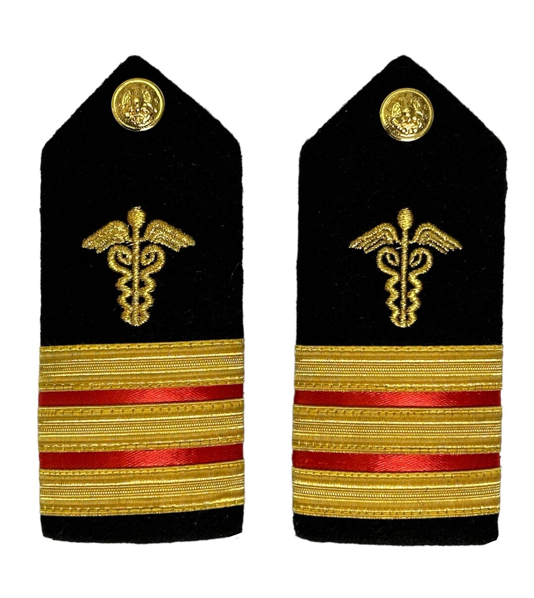WW2 US Navy Ensign Medical Corps Surgeon Commander Shoulder Boards
