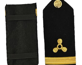 The US Navy Merchant Hard Curved Propeller 1 Gold Bar Epaulette