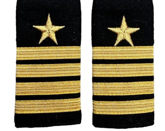 The US Navy CAPTAIN Soft Shoulder Rank Markings Epaulette