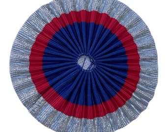 Napoleonic, British Cockade For Troop Hat or Shako Hat (silver Red Blue)