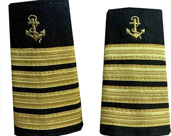 Navy Epauletten/Marine Epaulette Captain Facing Paar