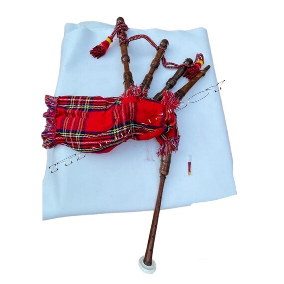 Rosewood Baby Toy Bagpipe Royal Stewart Cover & Cord Etsy