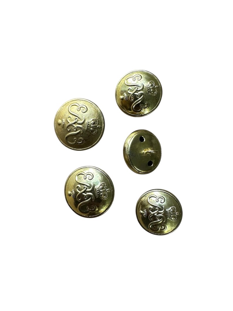 Grenadier Guards Officers Large Pattern Gilt Button Size: 22mm Set of 5 ...