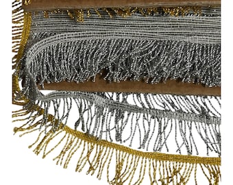 Golden & Silver Zinc Wire Fringe  Width Size 3cm  (PRICE PER METRE)