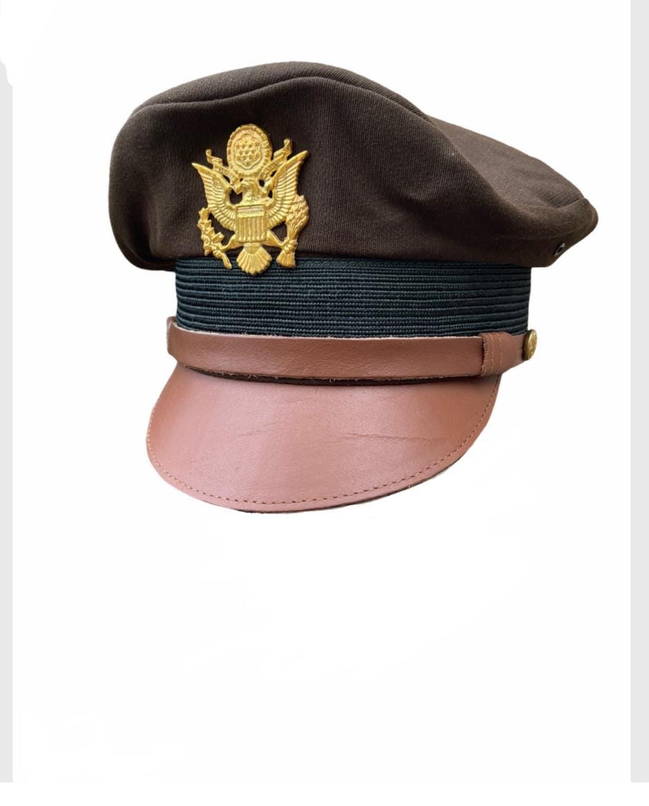 US Army Officer Crusher Service Visor CAP/HAT Olive Green - Etsy