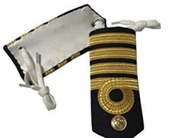 thumbnail interactive-video image 1 of Royal Navy Captain Rank Epaulette Boards – Soft Press Studs, 1945-Present 1 of 4