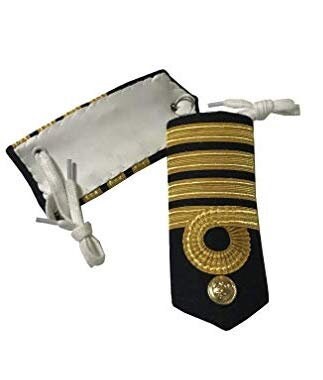thumbnail image 2 of Royal Navy Captain Rank Epaulette Boards – Soft Press Studs, 1945-Present 2 of 4
