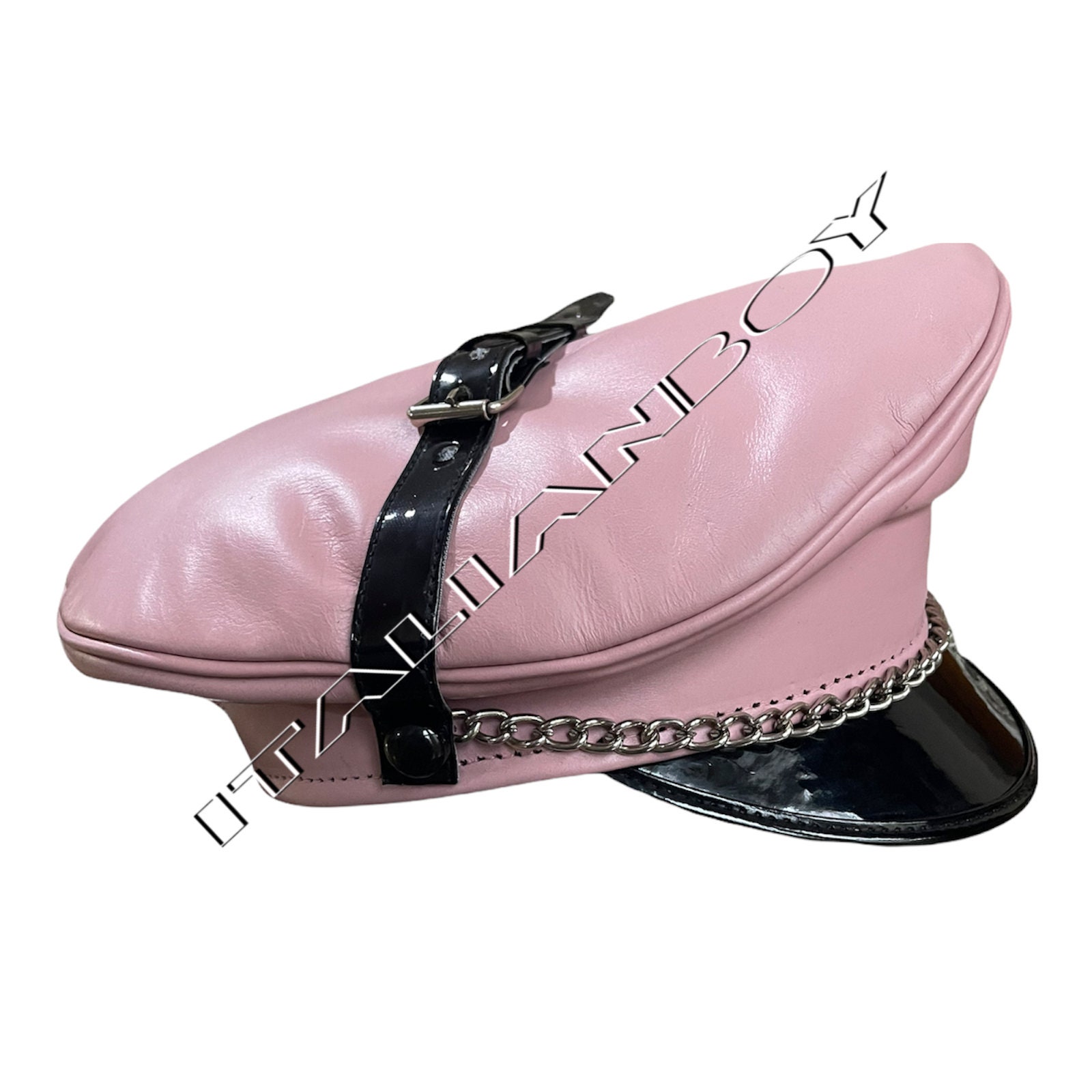 Pink Bikerarmymuirpeakedpolice Gay Cap With Chainstrap Etsy