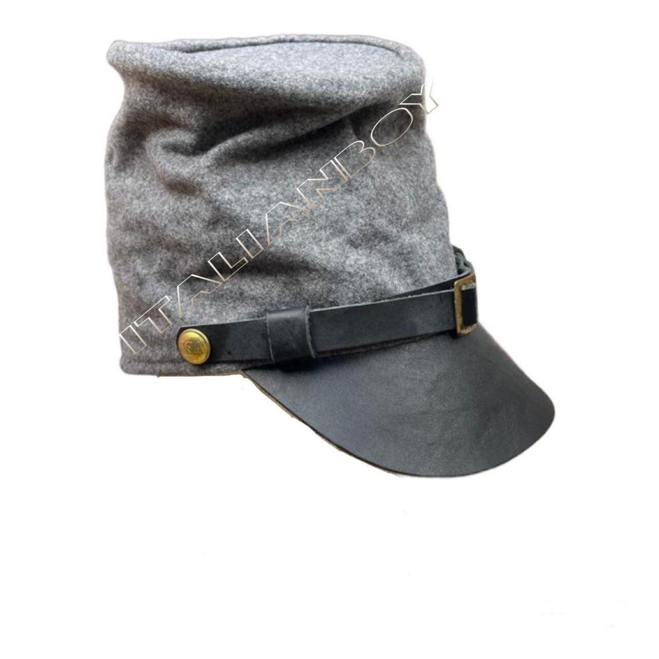 American Civil War Confederate (forage) Bummer Hat Grey Kepi SIZE: (S,M ...