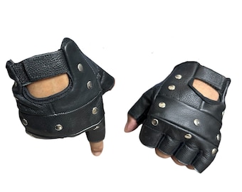 GUANTI IN PELLE CON MAXI BORCHIE - Foto 2