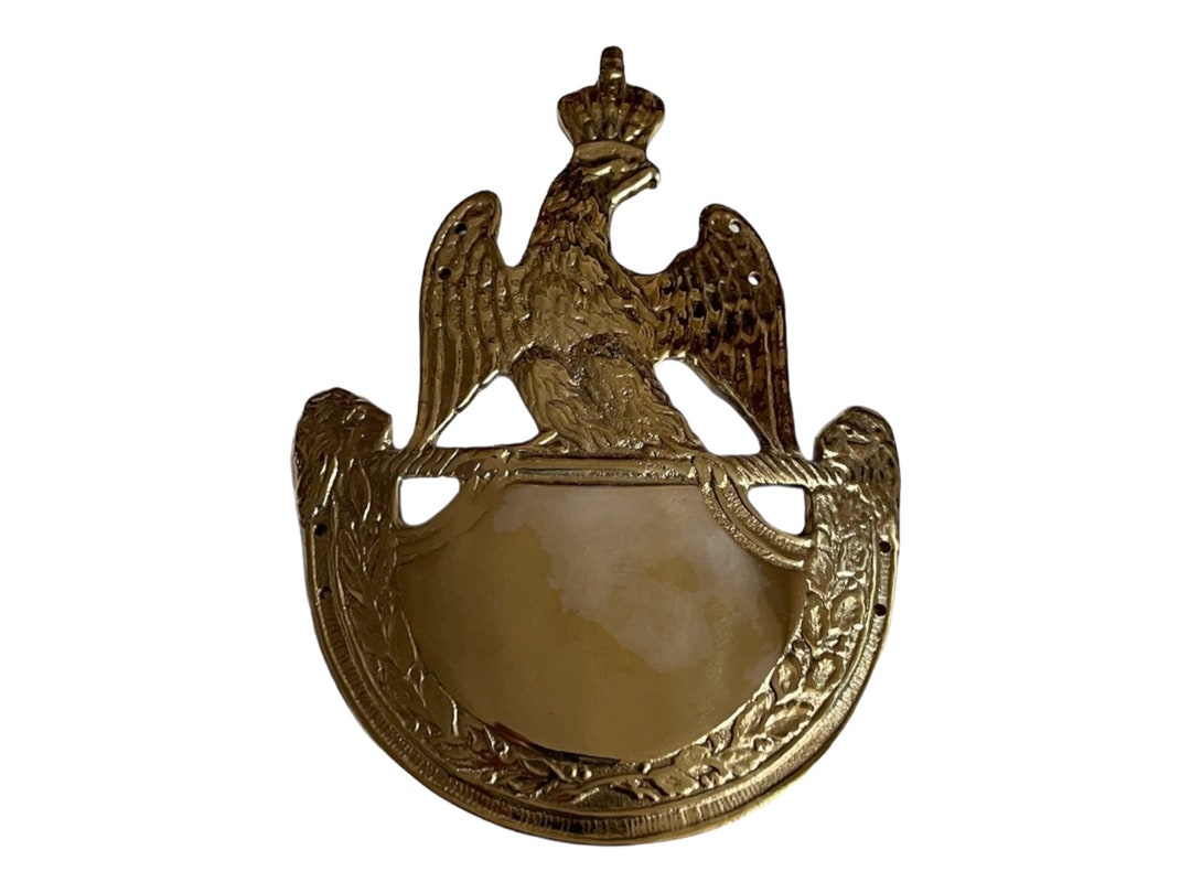 Ｆフランス軍＊１８８４年型シャコ帽章（実物） French Napoleonic 1812 Fusilier Shako Hat Plate - Etsy