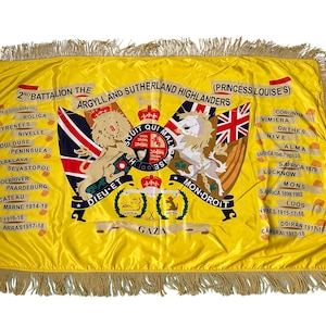THE 2ND BN ARGYLL & Sutherland Highlanders Regiment battle honours Flag