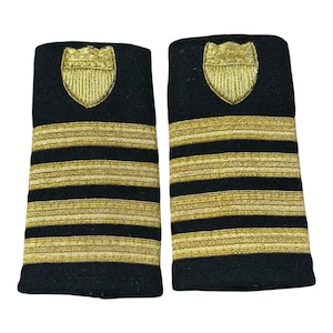 U.S. COAST Guard ENHANCED CAPTAIN Shoulder Board Epaulette (pair set )