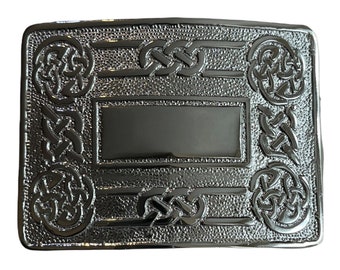 HM Celtic swirl kilt belt buckle
