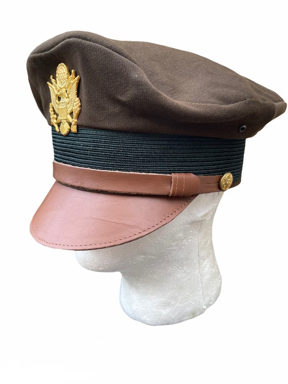 WW2 将校用クラッシャーバイザーキャップ US ARMY/米軍 WWII 将校 WW2 将校用クラッシャーバイザーキャップ US ARMY/米軍 WWII 将校