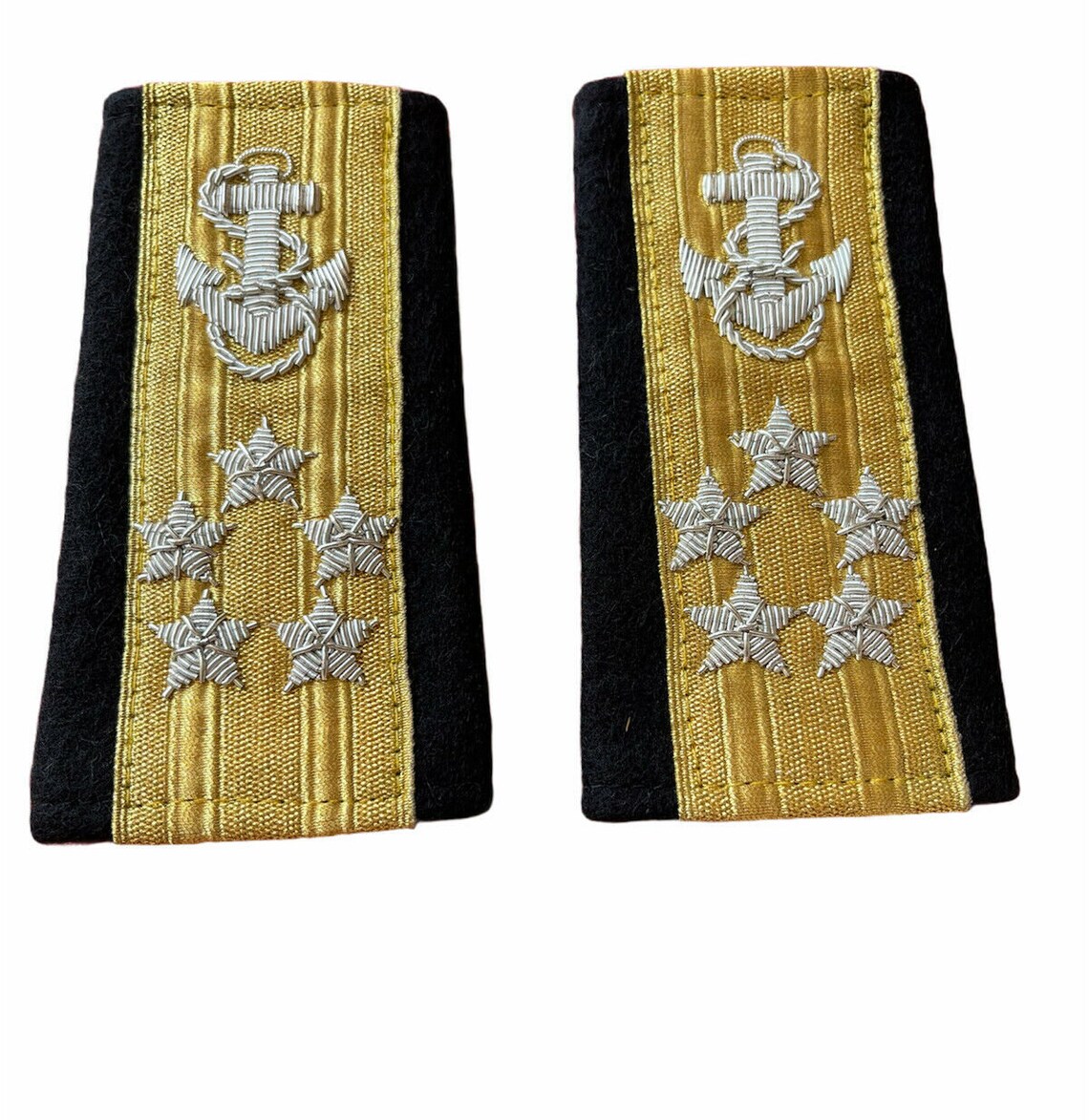 New US Navy Soft SHOULDER BOARDS 5 Stars Admiral Pair Etsy