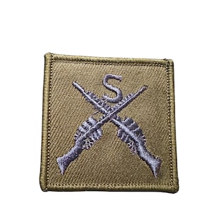 Tactical Crossed Rifles Military Patch, 5 cm x 5 cm,