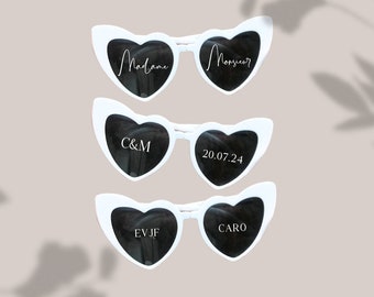 Stickers for heart glasses, wedding glasses, wedding stickers, funny birthday glasses, heart glasses, glasses stickers