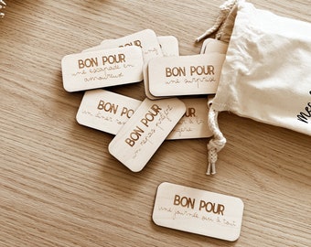 Pochon Bons cadeau bois, cadeau saint valentin, bon cadeau réutilisable, saint valentin, cadeau couple, jeu couple