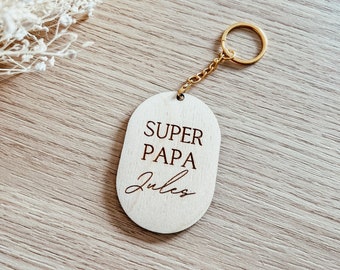 Customizable keyring Tata, Dad, Grandma, Mum, Uncle, Grandpa.. wooden keyring, personalized gift, wooden gift, first name keyring