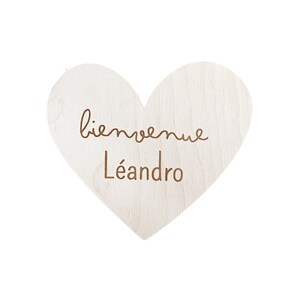 Carte bienvenue prénom bois personnalisée, carte étape naissance bébé, carte étape prénom bois, carte étape bois bébé image 5