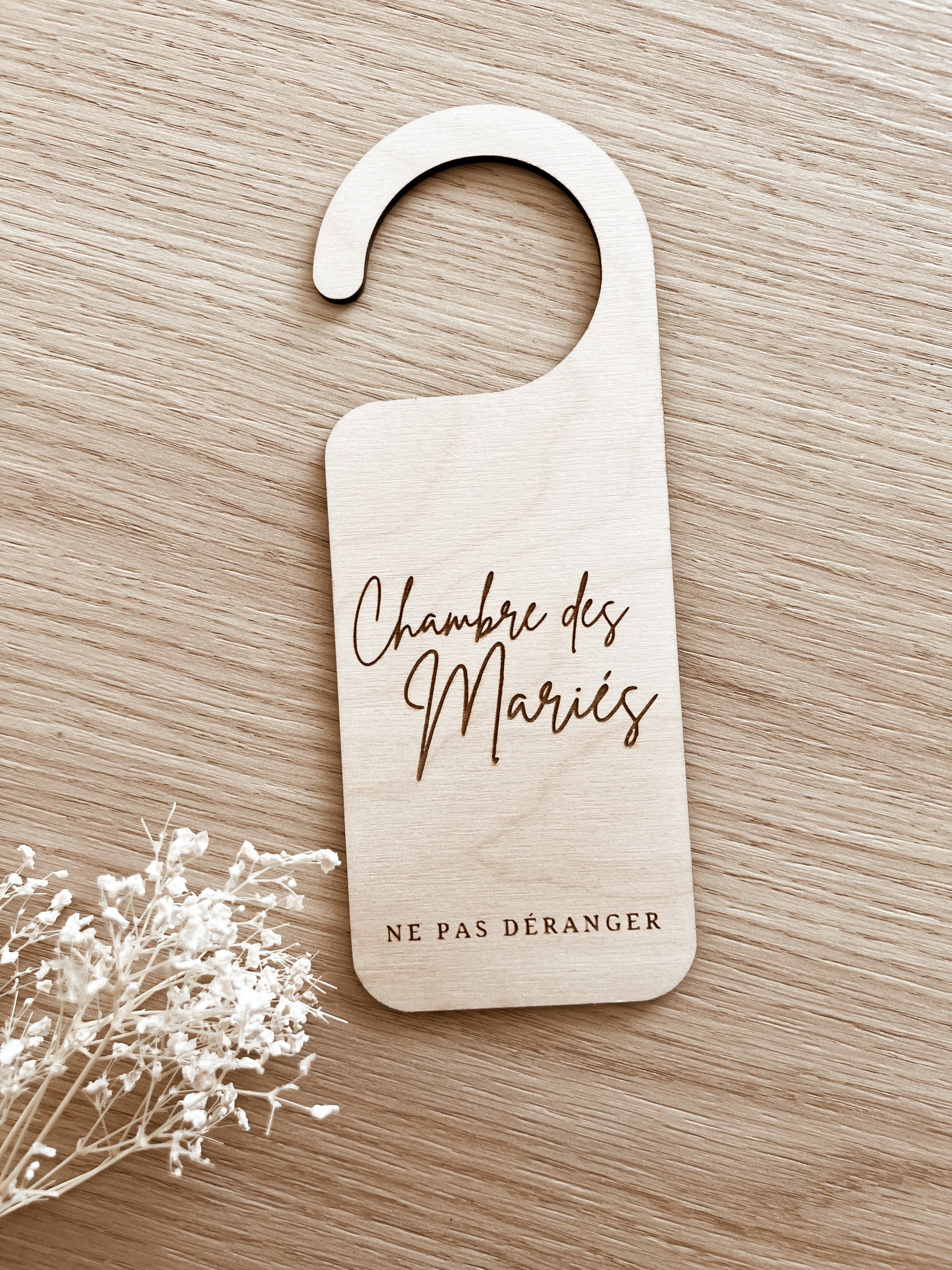 Accroche Porte Bois Chambre Des Mariés, Mariage, Décoration Ne Pas Déranger, Mariés
