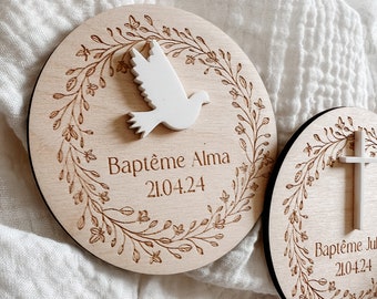 Personalized baptism guest gift magnet