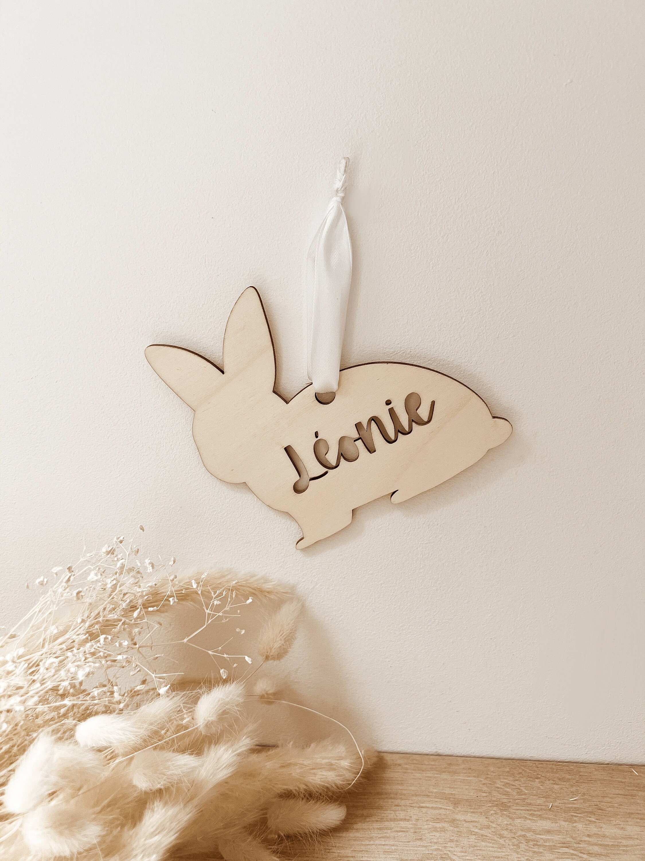 Décoration Lapin de Pâques, Première Fête Prénom, Déco Personnalisée Personnalisé Décoration Murale