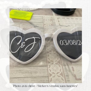 Stickers pour lunettes coeur, lunettes mariage, stickers mariage, lunettes drôles anniversaire, lunettes coeur, stickers lunettes image 5