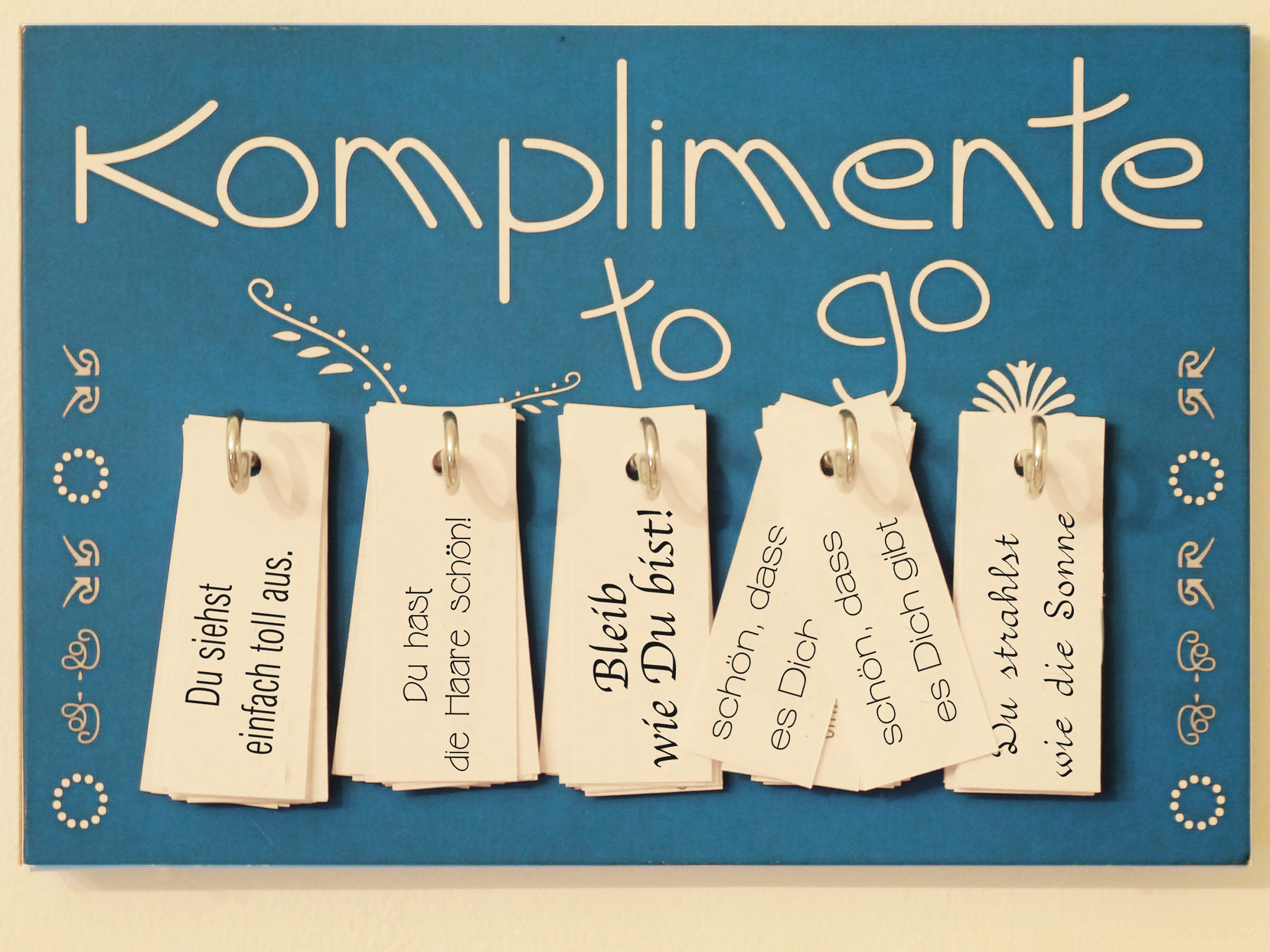 Komplimente zum Mitnehmen Wanddeko Komplimente to go Etsy.de