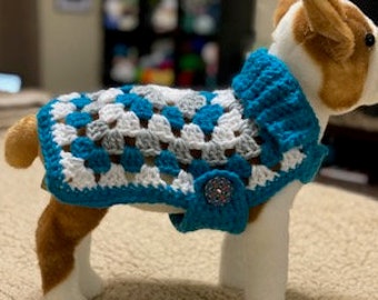 granny square dog sweater