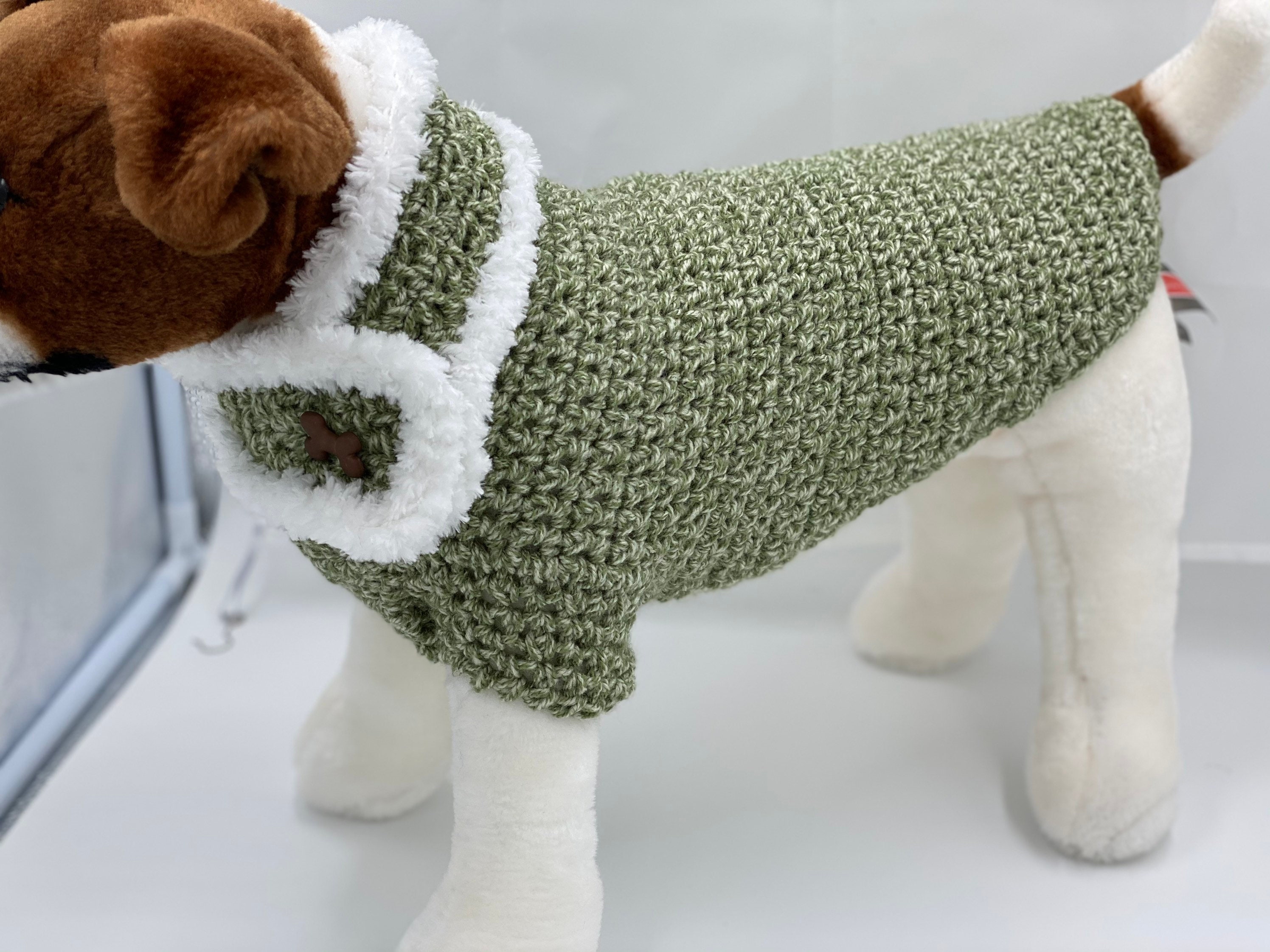 Beautiful Green Dog Sweater With Matching Scarf Etsy UK