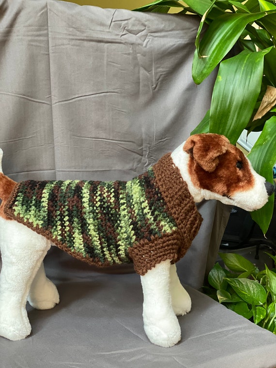 camouflage dog sweater