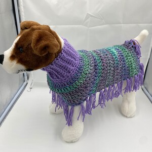 crochet dog poncho