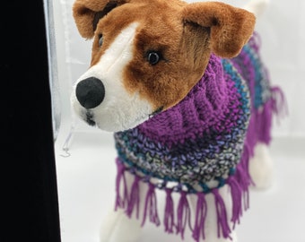 Purple Dog Poncho/Sweater