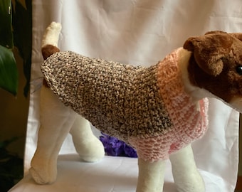 Pink and Gray Dog Sweater