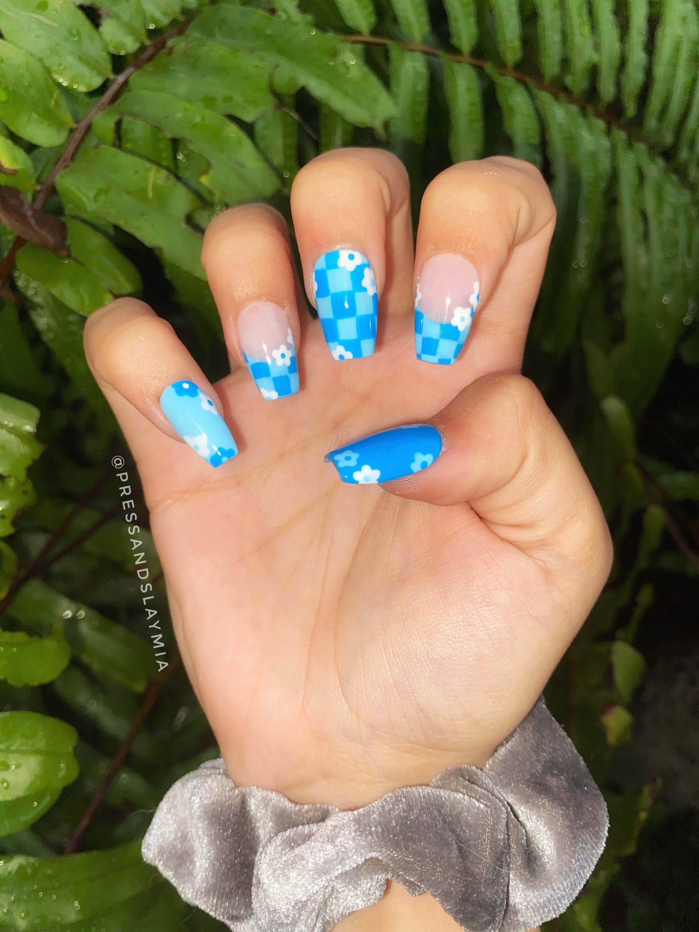 Two Tone Nails - Etsy Two Tone Nails - Etsy